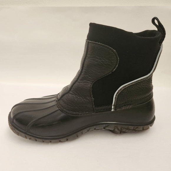 Baffin Rant black leather synthetic rubber snow rain waterproof duck boots sz 6 - Picture 5 of 14